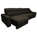 Ver imagem 7 de Sofá Retrátil e Reclinável com Molas Ensacadas Cama Inbox Master 3,82M Tecido Suede Café