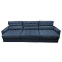 Ver imagem 5 de Sofá Retrátil e Reclinável com Molas Ensacadas Cama Inbox Master 3,82M Tecido Suede Azul