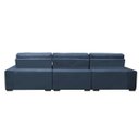 Ver imagem 6 de Sofá Retrátil e Reclinável com Molas Ensacadas Cama Inbox Master 3,82M Tecido Suede Azul