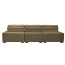 Ver imagem 6 de Sofá Retrátil e Reclinável com Molas Ensacadas Cama Inbox Master 3,82M Tecido Suede Bege