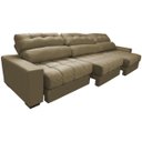 Ver mais imagens de Sofá Retrátil e Reclinável com Molas Ensacadas Cama Inbox Master 3,82M Tecido Suede Bege
