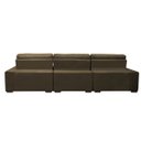 Ver imagem 6 de Sofá Retrátil e Reclinável com Molas Ensacadas Cama Inbox Master 3,82M Tecido Suede Castor