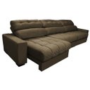 Ver imagem 7 de Sofá Retrátil e Reclinável com Molas Ensacadas Cama Inbox Master 3,82M Tecido Suede Castor