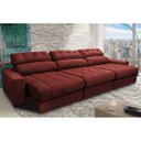 Ver imagem 1 de Sofá Retrátil e Reclinável com Molas Ensacadas Cama Inbox Master 3,82M Tecido Suede Preto