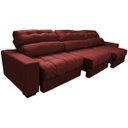Ver mais imagens de Sofá Retrátil e Reclinável com Molas Ensacadas Cama Inbox Master 3,82M Tecido Suede Preto