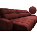 Ver imagem 4 de Sofá Retrátil e Reclinável com Molas Ensacadas Cama Inbox Master 3,82M Tecido Suede Preto
