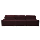 Ver imagem 6 de Sofá Retrátil e Reclinável com Molas Ensacadas Cama Inbox Master 3,82M Tecido Suede Vermelho