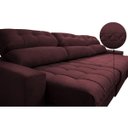 Ver imagem 4 de Sofá Retrátil e Reclinável com Molas Ensacadas Cama Inbox Master 3,82M Tecido Suede Vermelho