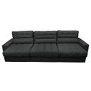 Ver imagem 5 de Sofá Retrátil e Reclinável com Molas Ensacadas Cama Inbox Master 3,82M Tecido Suede Cinza
