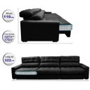 Ver imagem 2 de Sofá Retrátil e Reclinável com Molas Ensacadas Cama Inbox Master 3,82M Tecido Suede Vinho