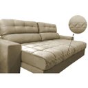 Ver imagem 4 de Sofá Retrátil e Reclinável com Molas Ensacadas Cama Inbox Master 2,12M Tecido Suede Bege