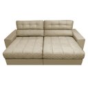 Ver imagem 5 de Sofá Retrátil e Reclinável com Molas Ensacadas Cama Inbox Master 2,12M Tecido Suede Bege