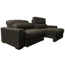 Ver mais imagens de Sofá Retrátil e Reclinável com Molas Ensacadas Cama Inbox Master 2,12M Tecido Suede Café