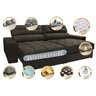 Sofá Retrátil e Reclinável com Molas Ensacadas Cama Inbox Master 2,12M Tecido Suede Café - 3