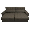 Ver imagem 5 de Sofá Retrátil e Reclinável com Molas Ensacadas Cama Inbox Master 2,12M Tecido Suede Café