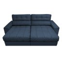 Ver imagem 5 de Sofá Retrátil e Reclinável com Molas Ensacadas Cama Inbox Master 2,12M Tecido Suede Azul