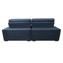 Ver imagem 6 de Sofá Retrátil e Reclinável com Molas Ensacadas Cama Inbox Master 2,12M Tecido Suede Azul