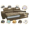 Sofá Retrátil e Reclinável com Molas Ensacadas Cama Inbox Master 2,12M Tecido Suede Castor - 3