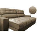 Ver imagem 4 de Sofá Retrátil e Reclinável com Molas Ensacadas Cama Inbox Master 2,12M Tecido Suede Castor
