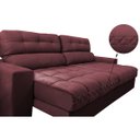 Ver imagem 4 de Sofá Retrátil e Reclinável com Molas Ensacadas Cama Inbox Master 2,12M Tecido Suede Vinho