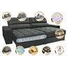 Sofá Retrátil e Reclinável com Molas Ensacadas Cama Inbox Master 2,12M Tecido Suede Cinza - 3