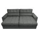 Ver imagem 5 de Sofá Retrátil e Reclinável com Molas Ensacadas Cama Inbox Master 2,12M Tecido Suede Cinza