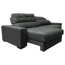 Ver imagem 7 de Sofá Retrátil e Reclinável com Molas Ensacadas Cama Inbox Master 2,12M Tecido Suede Cinza