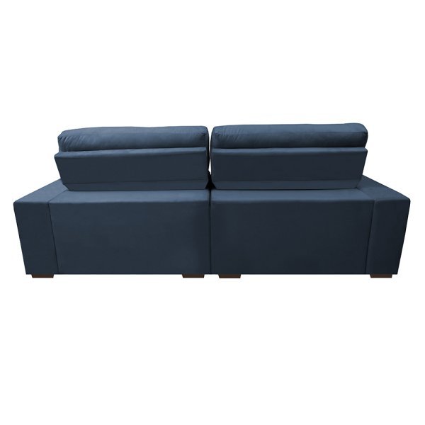 Sofá Retrátil e Reclinável com Molas Ensacadas Cama Inbox Master 2,32M Tecido Suede Azul - 6