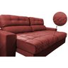 Sofá Retrátil e Reclinável com Molas Ensacadas Cama Inbox Master 2,12M Tecido Suede Vermelho - 4