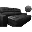 Ver imagem 4 de Sofá Retrátil e Reclinável com Molas Ensacadas Cama Inbox Master 2,12M Tecido Suede Preto