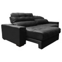 Ver imagem 7 de Sofá Retrátil e Reclinável com Molas Ensacadas Cama Inbox Master 2,12M Tecido Suede Preto