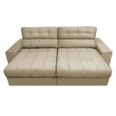 Ver imagem 5 de Sofá Retrátil e Reclinável com Molas Ensacadas Cama Inbox Master 2,32M Tecido Suede Bege
