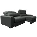 Ver mais imagens de Sofá Retrátil e Reclinável com Molas Ensacadas Cama Inbox Master 2,32M Tecido Suede Cinza