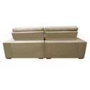 Ver imagem 6 de Sofá Retrátil e Reclinável com Molas Ensacadas Cama Inbox Master 2,52M Tecido Suede Bege