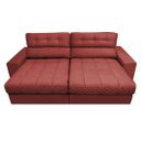 Ver imagem 5 de Sofá Retrátil e Reclinável com Molas Ensacadas Cama Inbox Master 2,72M Tecido Suede Vermelho