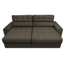Ver imagem 5 de Sofá Retrátil e Reclinável com Molas Ensacadas Cama Inbox Master 2,72M Tecido Suede Café