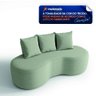 Sofá Orgânico Curvo Ibiza 1,60m 2 Lugares com Almofadas Bouclé - 5