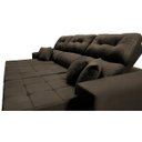 Ver imagem 5 de Sofá Retrátil e Reclinável Cama Inbox Diamond 2.52M Tecido Suede Velusoft Café
