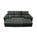 Ver imagem 4 de Sofá Retrátil e Reclinável Cama Inbox Diamond 2.52M Tecido Suede Velusoft Cinza