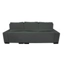 Ver imagem 3 de Sofá Retrátil e Reclinável Cama Inbox Diamond 2.52M Tecido Suede Velusoft Cinza