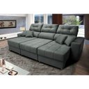 Ver mais imagens de Sofá Retrátil e Reclinável Cama Inbox Diamond 2.52M Tecido Suede Velusoft Cinza