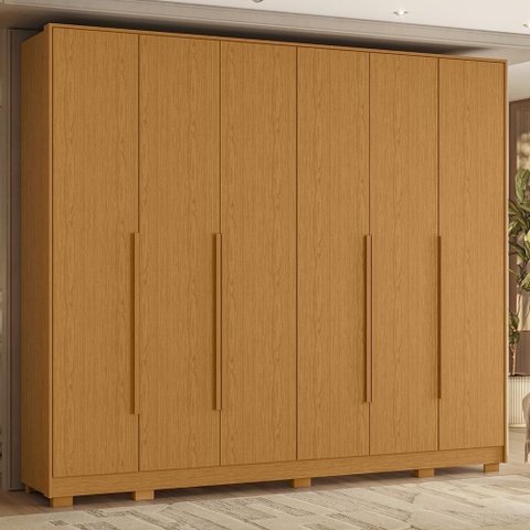 Guarda Roupa Casal 270cm 6 Portas Meraki Cinamomo a02 - Mpozenato