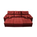 Ver imagem 5 de Sofá Retrátil e Reclinável Cama Inbox Diamond 2.72M Tecido Suede Velusoft Vermelho