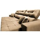 Ver imagem 6 de Sofá Retrátil e Reclinável Cama Inbox Diamond 2.72M Tecido Suede Velusoft Castor