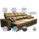 Ver imagem 7 de Sofá Retrátil e Reclinável Cama Inbox Diamond 2.72M Tecido Suede Velusoft Castor