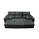 Ver imagem 5 de Sofá Retrátil e Reclinável Cama Inbox Diamond 2.72M Tecido Suede Velusoft Cinza