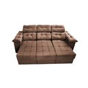 Ver imagem 5 de Sofá Itália 2.25M Retrátil e Reclinável Tecido Suede Castor - Cama Inbox