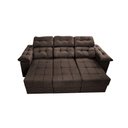 Ver imagem 5 de Sofá Itália 2.25M Retrátil e Reclinável Tecido Suede Café - Cama Inbox