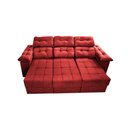 Ver imagem 5 de Sofá Itália 2.25M Retrátil e Reclinável Tecido Suede Vermelho - Cama Inbox