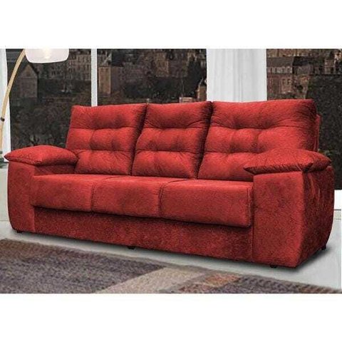 Sofá Luxemburgo 3 Lugares 2.02M Tecido Suede Vermelho